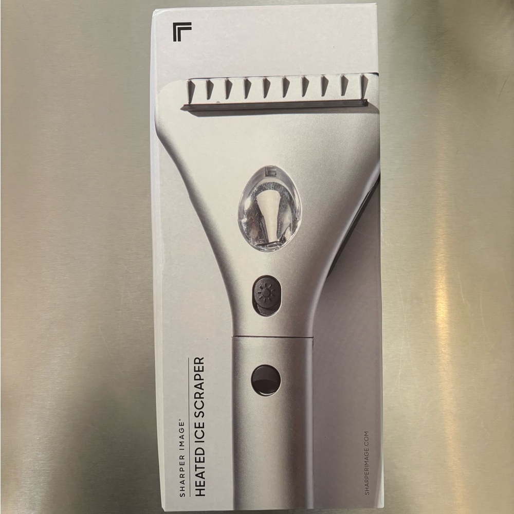 Sharper Image Silver Heated Ice Scraper Tool